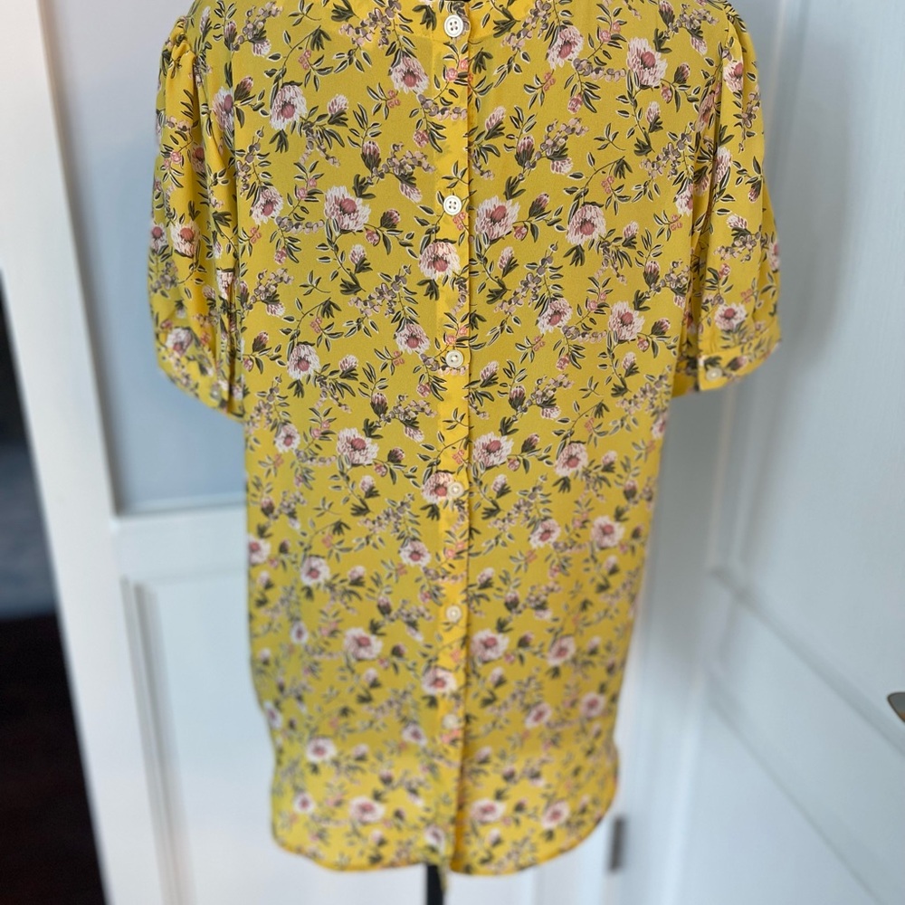 LOFT Yellow Boxy T-Shirt with Relaxed Fit - Picture 3 of 7
